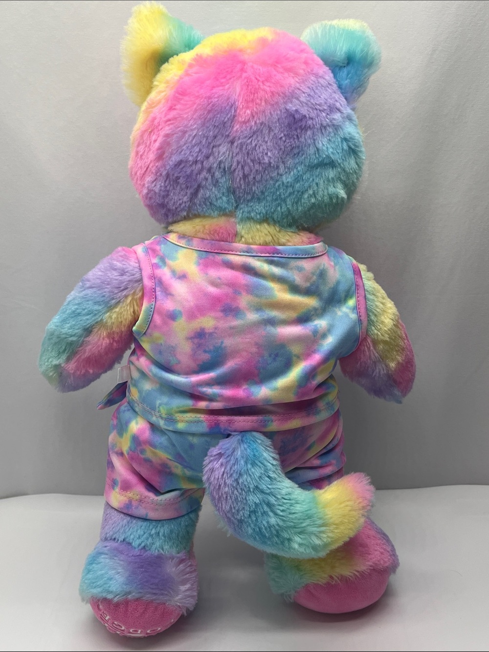 Build-A-Bear Multicolor Pastel Tie-Dye Plush Wolf - Picture 3 of 7